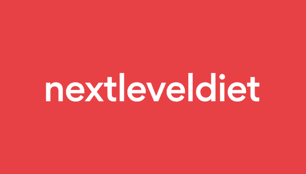 Next Level Diet logo against brand color background